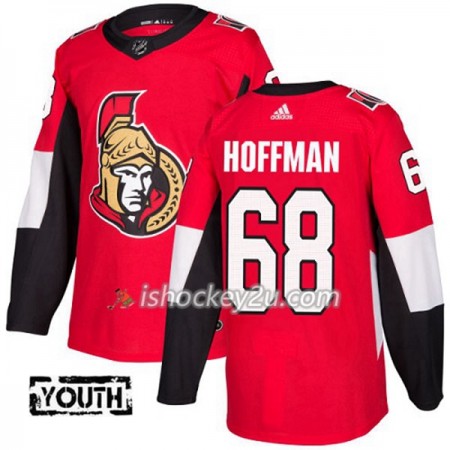 Børn NHL Ottawa Senators Trøje Mike Hoffman 68 Adidas 2017-2018 Rød Authentic